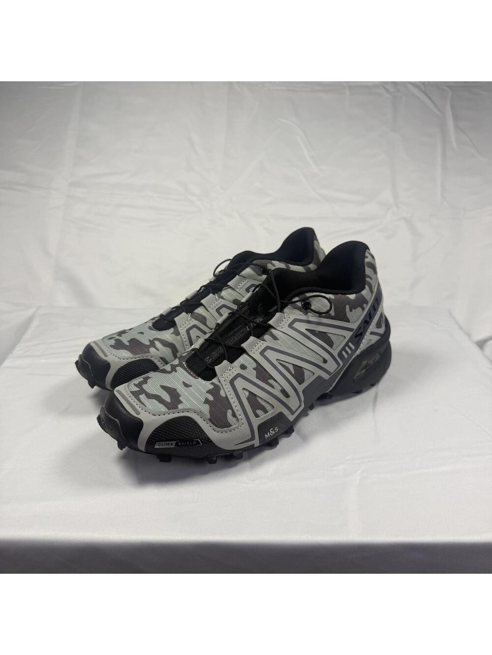 Salomon Speedcross 3 CS Climashield Trail Shoe Men's Size 8 Camo Gray Black